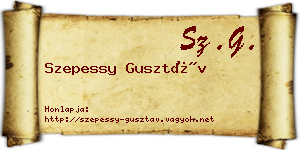 Szepessy Gusztáv névjegykártya