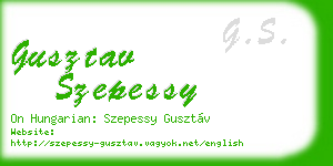 gusztav szepessy business card